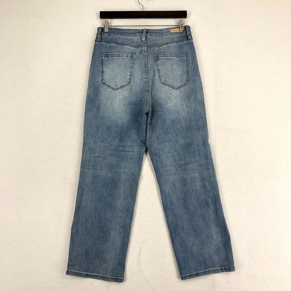 BlankNYC Women's Size 30 The Baxter Ribcage Straight Leg High-Rise Blue Jeans - Picture 2 of 15